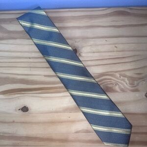 *2/$20* Nordstrom Blue, Yellow, Gold Diagonal Stripe Silk Tie NWOT